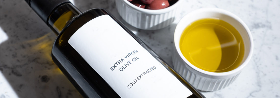 étiquette d'une bouteille d'huile d'olive